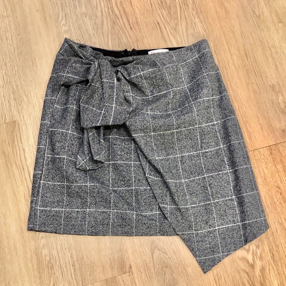 Leith Dresses & Skirts - Front tie plaid mini skirt